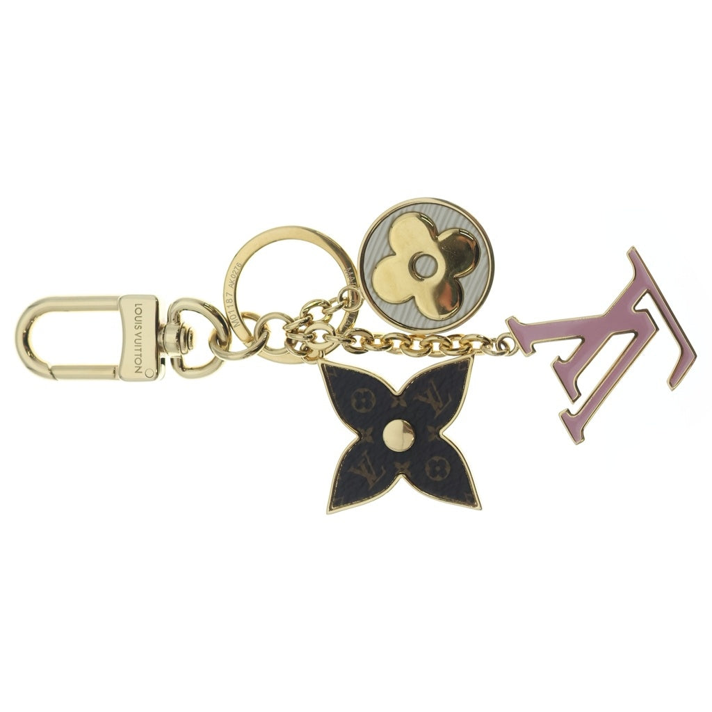 LOUIS VUITTON(ルイヴィトン) キーホルダー・スプリング ストリート バッグチャーム ゴールド×ピンク×ブラウン M01187 レディース