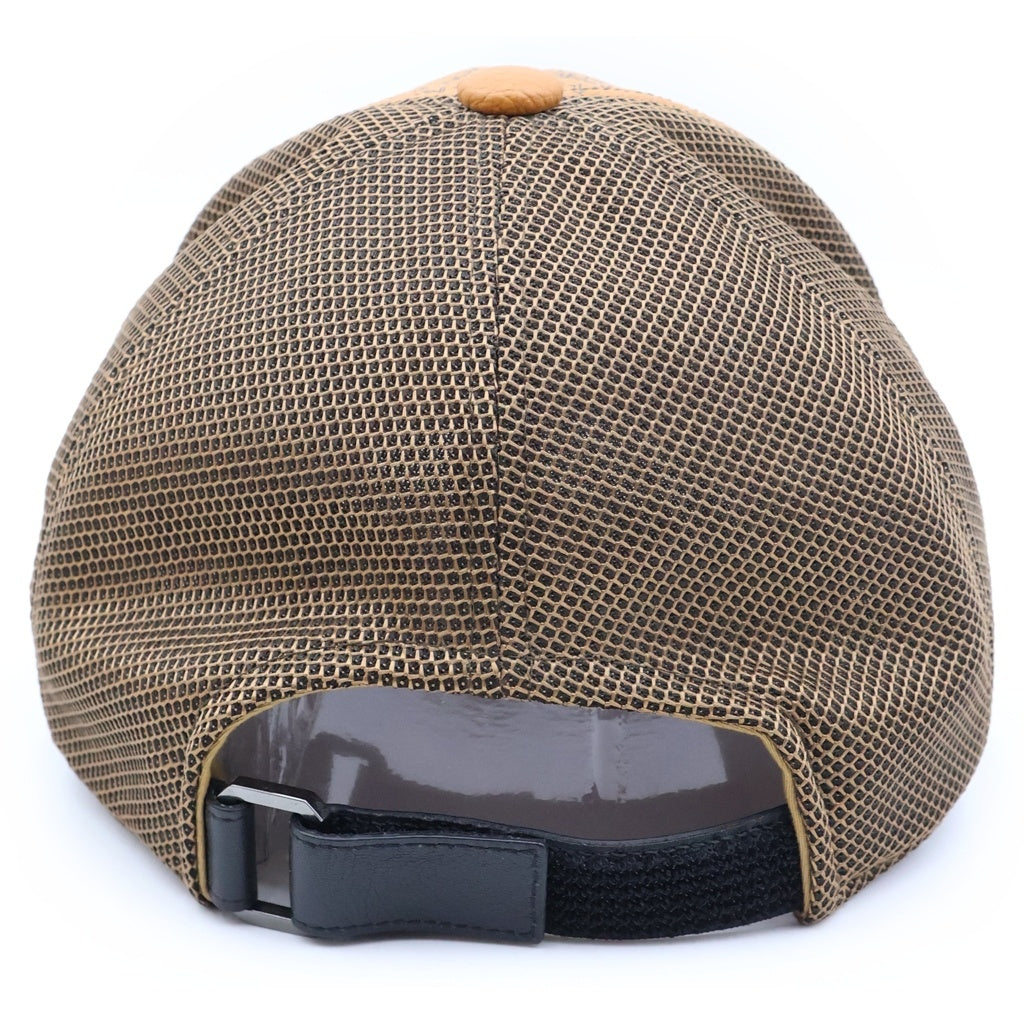 MCM(エム シー エム) ヴィセトス・モノグラム柄 ロゴ メッシュベースボールキャップ ブラウン