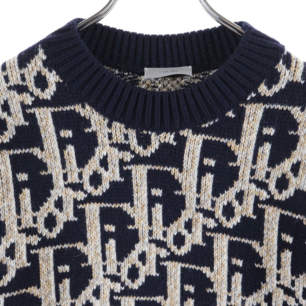 DIOR(ディオール) オブリーク クルーネックニット セーター ネイビー 193M638AT393