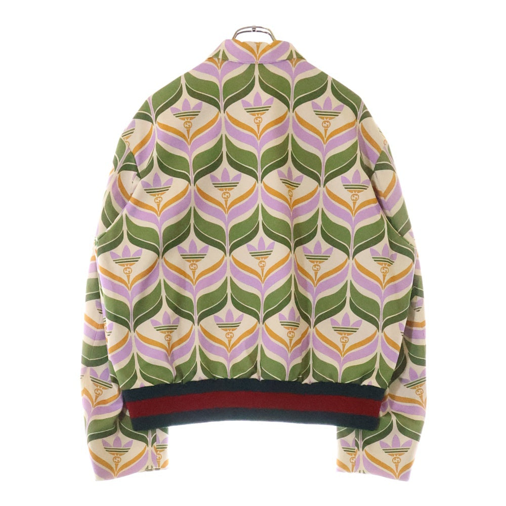 GUCCI(グッチ) 22SS ×adidas Trefoil Print Jacket アディダス トレフォイルプリント トラックジャケット 691425 マルチ レディース