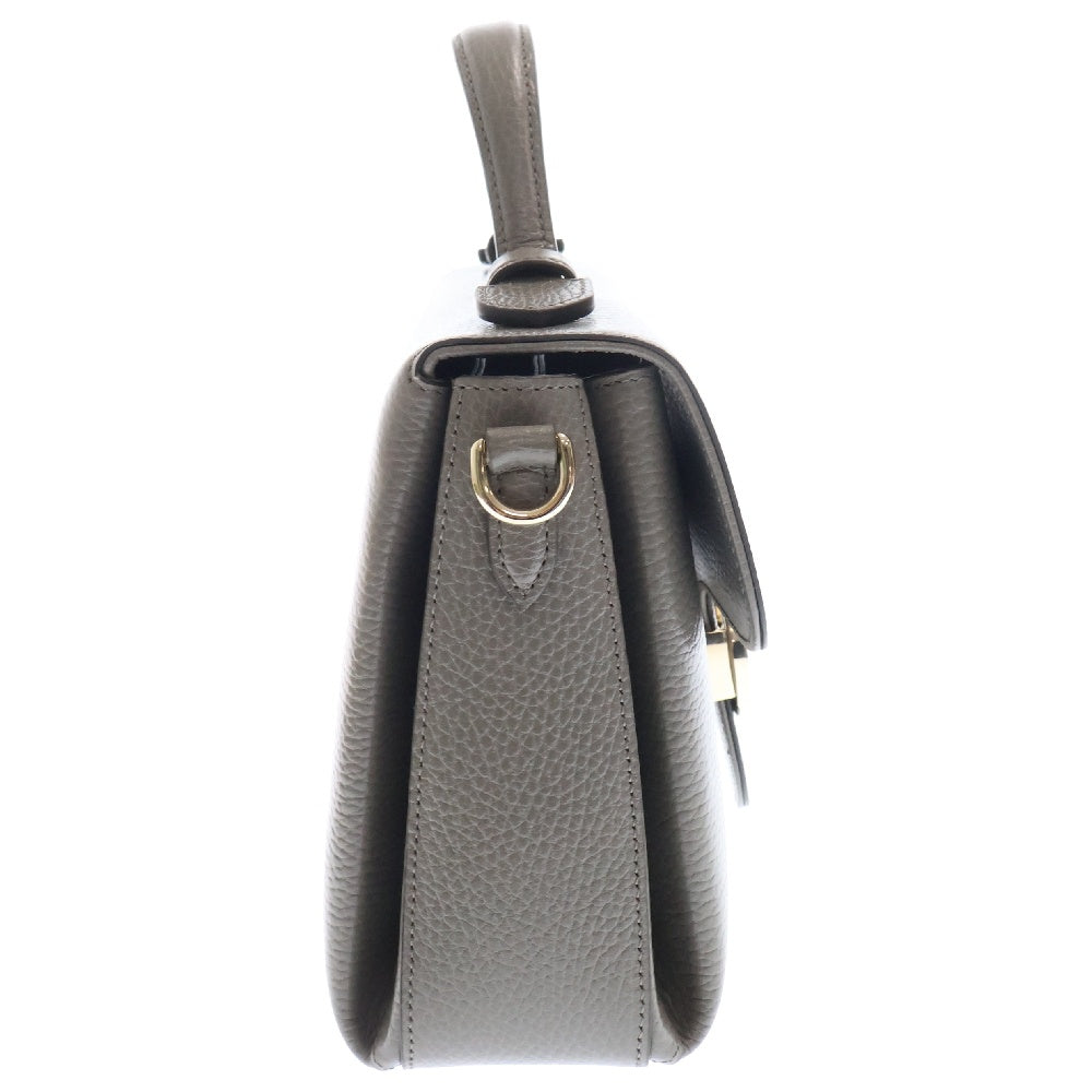 GUCCI(グッチ) インターロッキングG 2wayショルダーバッグ グレー レザー ハンドバッグ ショルダーバッグ 510302