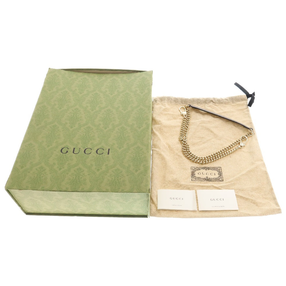 GUCCI(グッチ) インターロッキングG 2wayショルダーバッグ グレー レザー ハンドバッグ ショルダーバッグ 510302