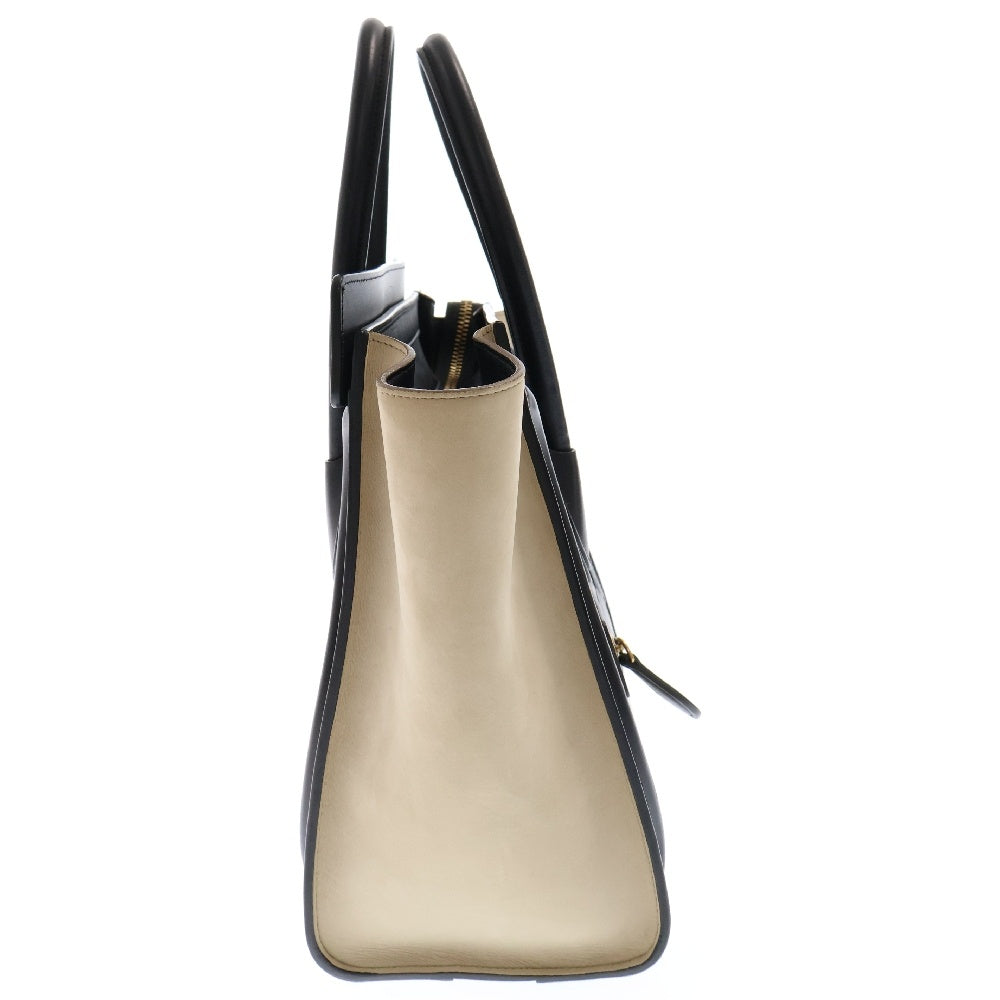 CELINE(セリーヌ) ラゲージ マイクロショッパー レザー ハンドバッグ バイカラー レディース