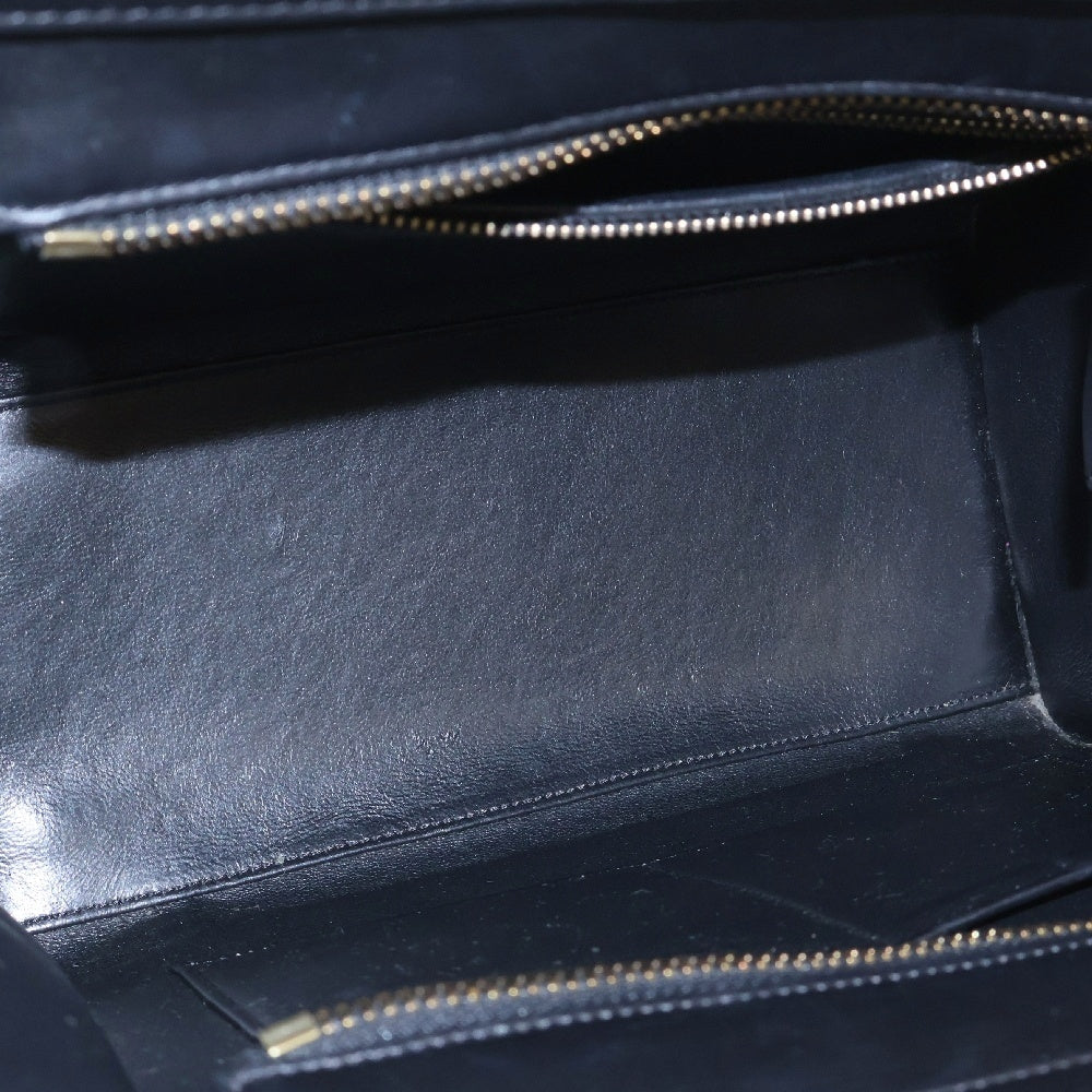 CELINE(セリーヌ) ラゲージ マイクロショッパー レザー ハンドバッグ バイカラー レディース
