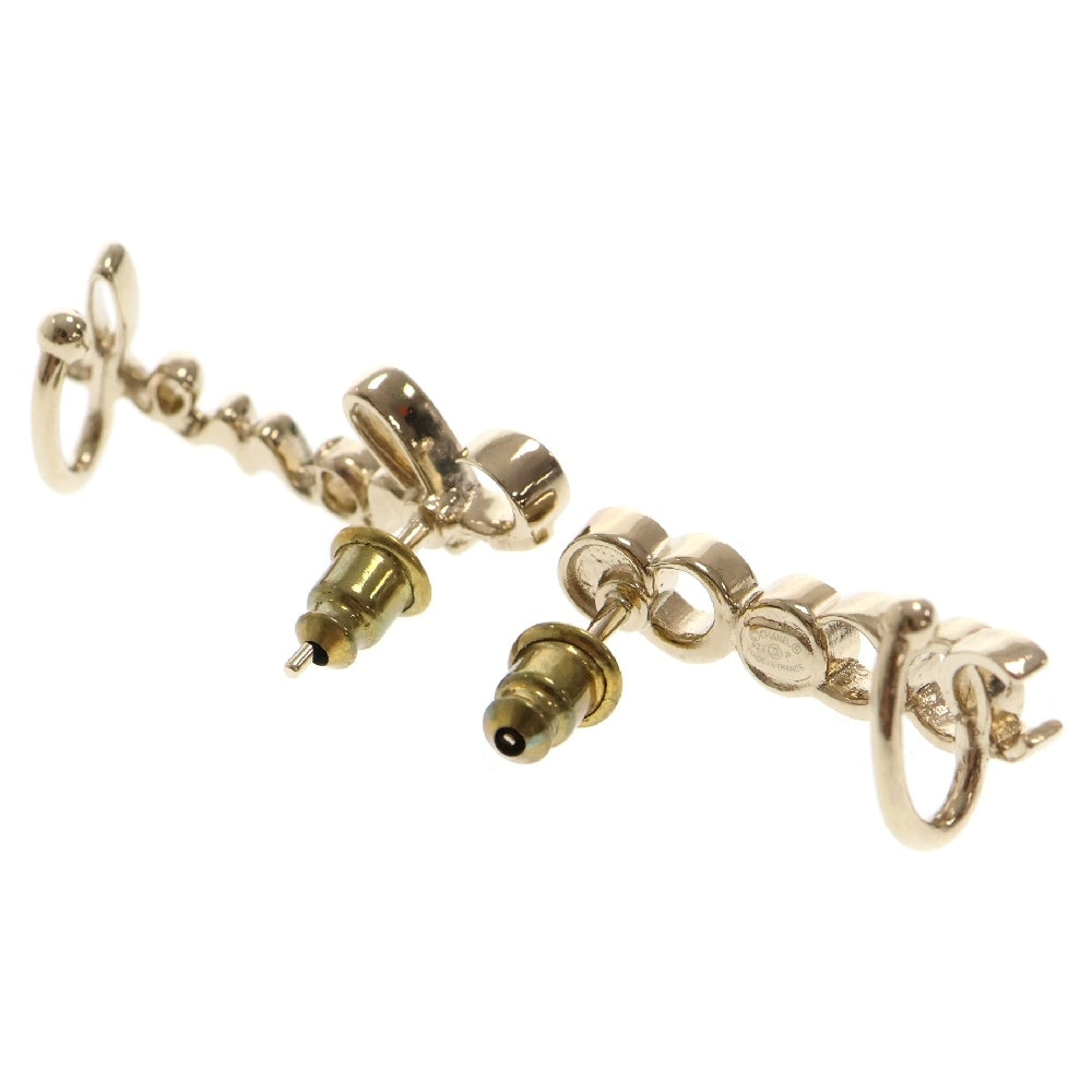 CHANEL(シャネル) ココマーク シグネクチャー ピアス GP ラインストーン マメ有 アクセサリー A22P