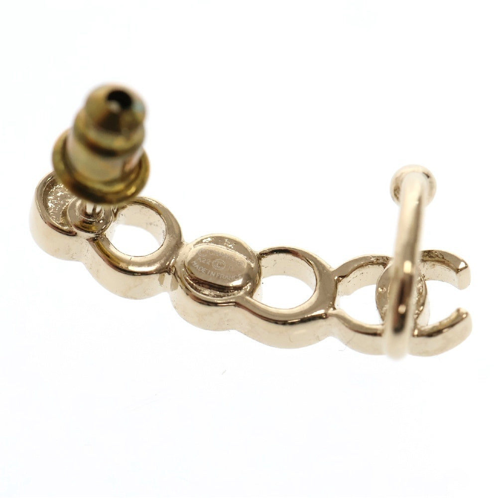 CHANEL(シャネル) ココマーク シグネクチャー ピアス GP ラインストーン マメ有 アクセサリー A22P
