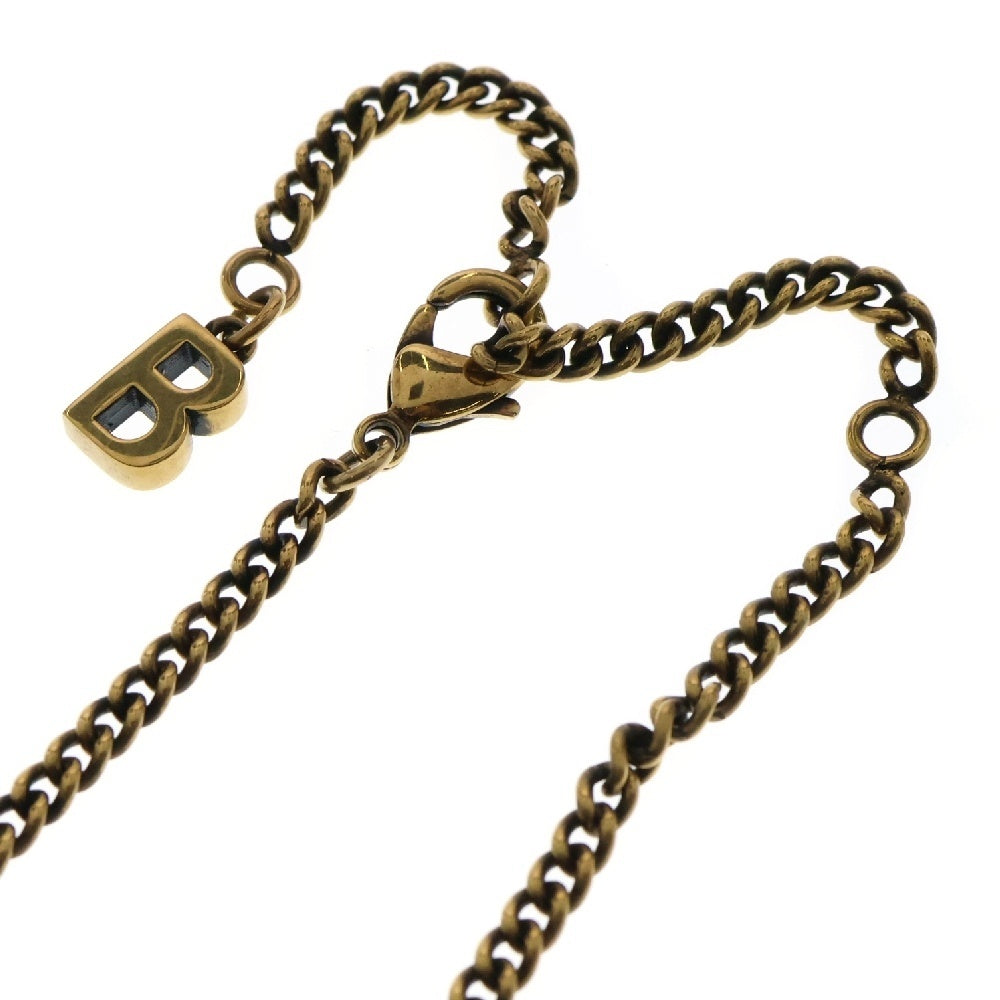 BALENCIAGA(バレンシアガ) Typo Valentine chain necklace ロゴチェーンネックレス ゴールド