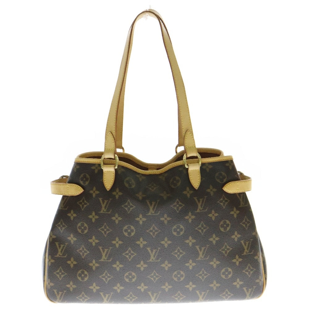 LOUIS VUITTON(ルイヴィトン) モノグラム バティニョール オリゾンタル トートバッグ ハンドバッグ 肩掛けバッグ ゴールド金具 ブラウン レザー×PVC M51154