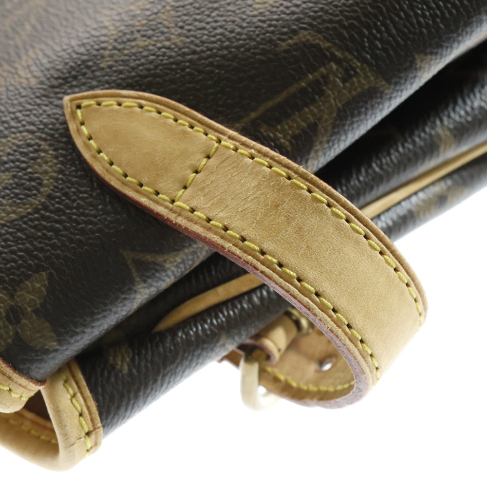 LOUIS VUITTON(ルイヴィトン) モノグラム バティニョール オリゾンタル トートバッグ ハンドバッグ 肩掛けバッグ ゴールド金具 ブラウン レザー×PVC M51154