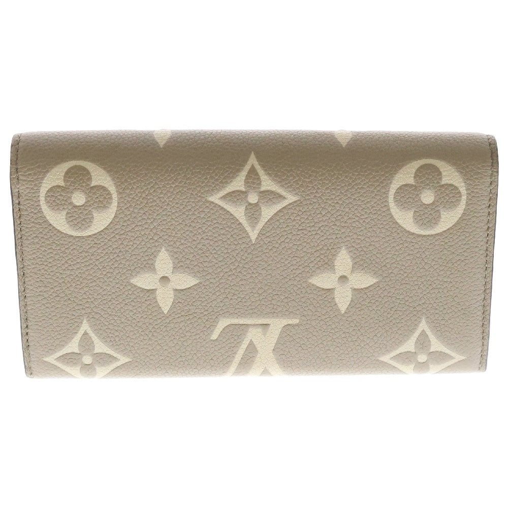 LOUIS VUITTON(ルイヴィトン) アンプラント ポルトフォイユ サラ NM ロングウォレット 長財布 カードケース ベージュレザー ゴールド金具 M81049