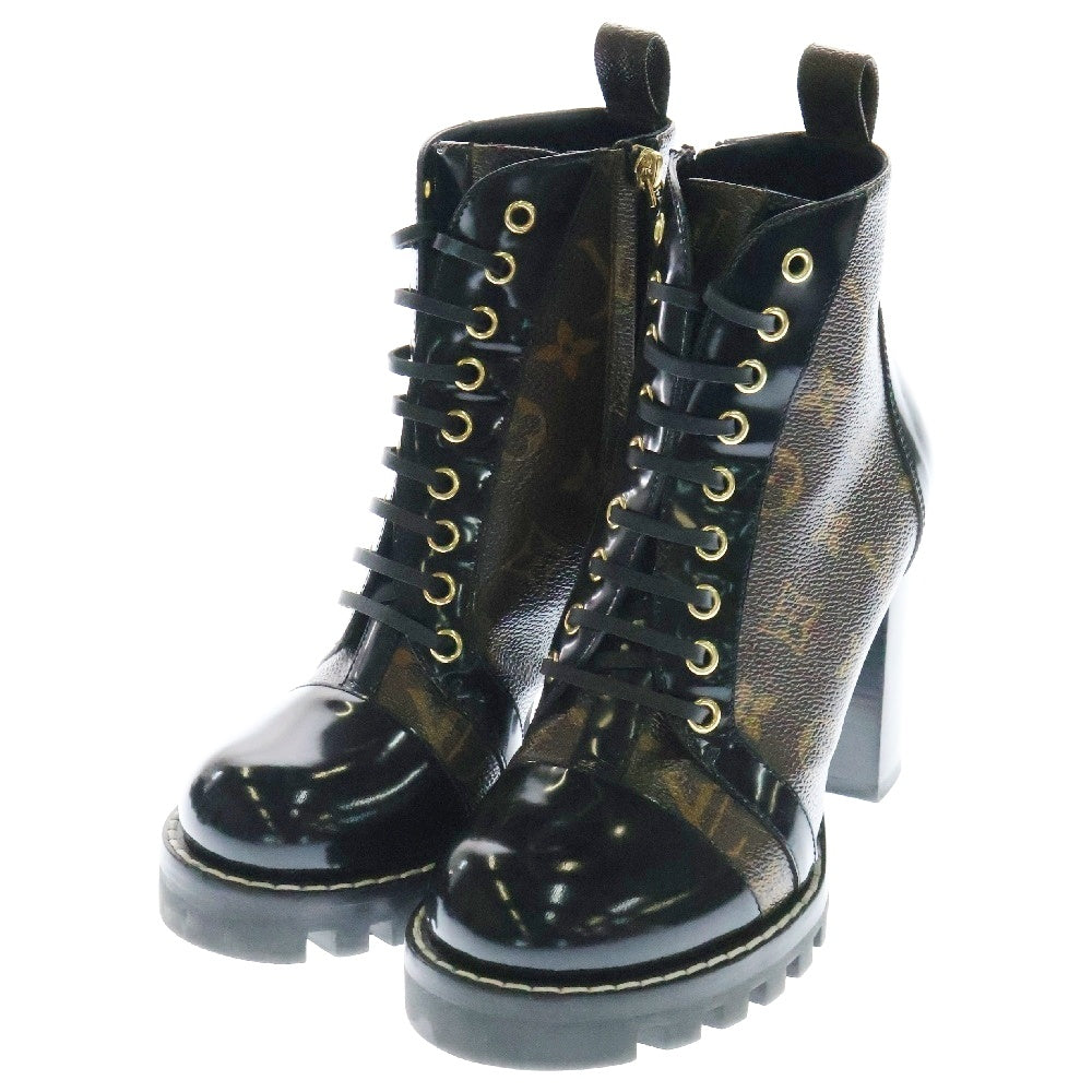 LOUIS VUITTON(ルイヴィトン) モノグラム スタートレイル アンクルブーツ ブラウン サイズ37 1A2Y7W シューズ レディース