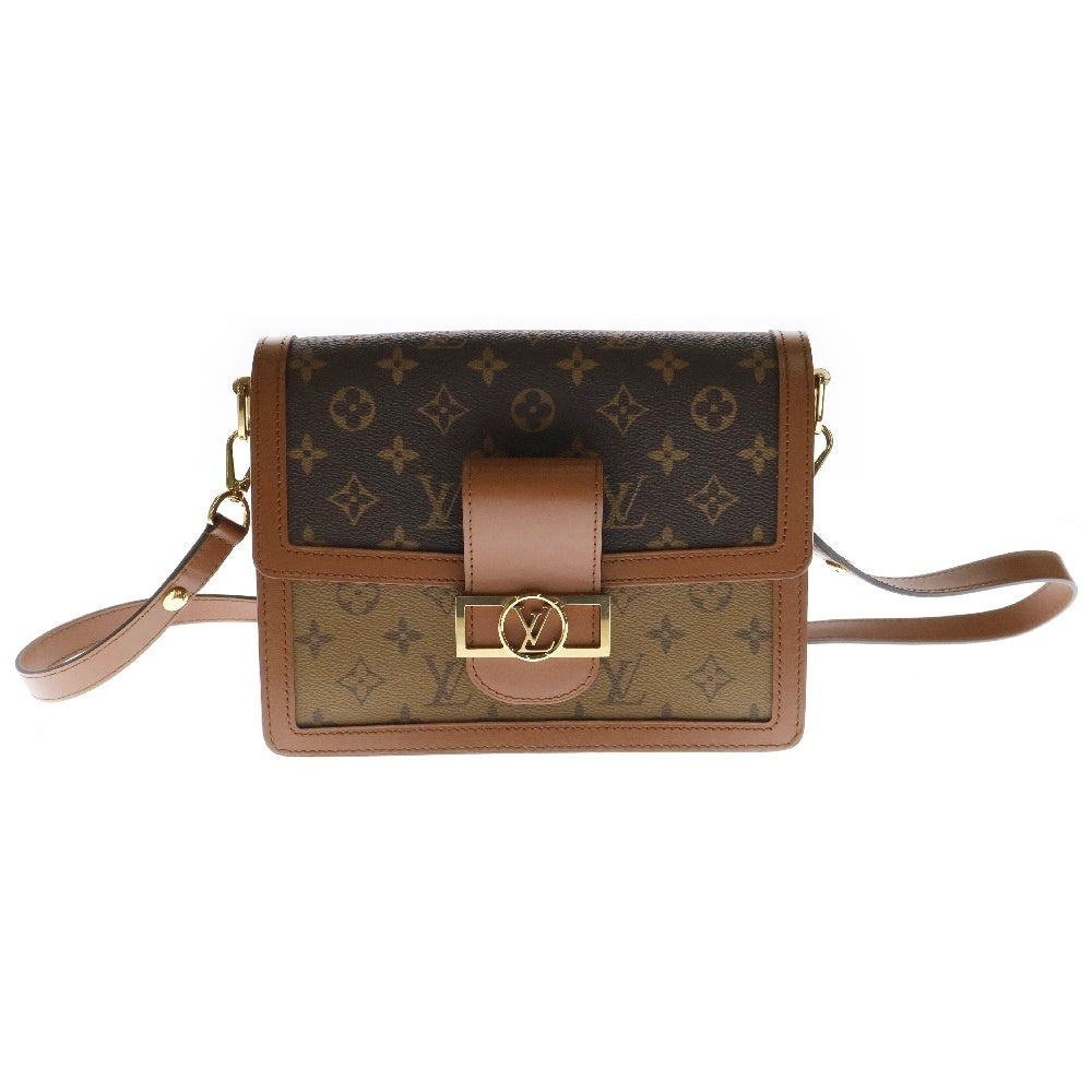 LOUIS VUITTON(ルイヴィトン) モノグラムリバース ドーフィーヌMM PVC ブラウン ショルダーバッグ M45958 ICタイプ