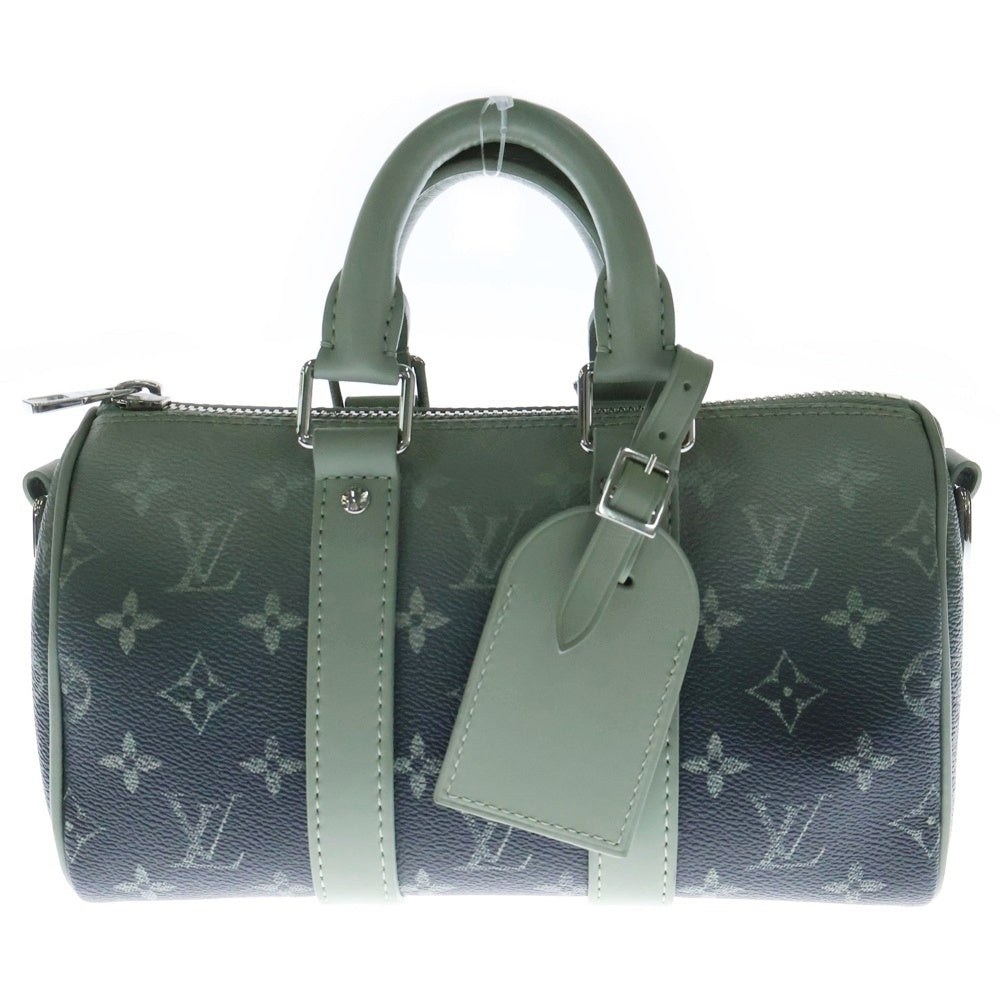 LOUIS VUITTON(ルイヴィトン) モノグラム・グラディエント キャンバス キーポル・バンドリエール 25 2WAYバッグ ハンドバッグ ショルダーバッグ グリーン シルバー金具 レザー×PVC M11591
