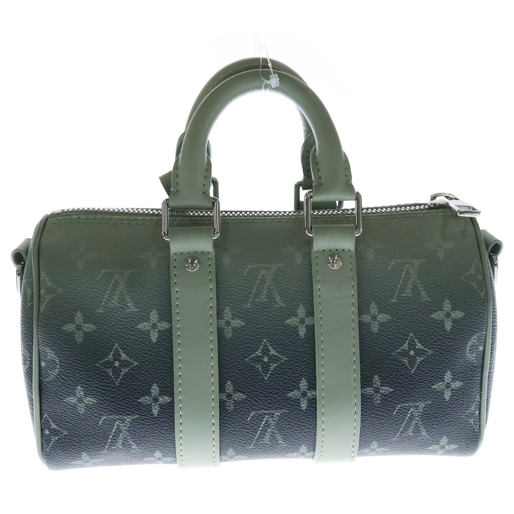 LOUIS VUITTON(ルイヴィトン) モノグラム・グラディエント キャンバス キーポル・バンドリエール 25 2WAYバッグ ハンドバッグ ショルダーバッグ グリーン シルバー金具 レザー×PVC M11591