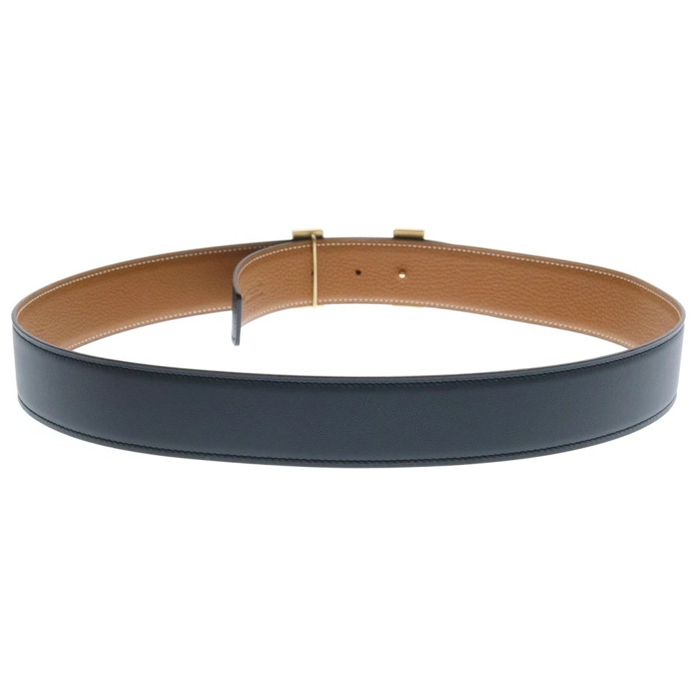 HERMES(エルメス) コンスタンス ベルト ブラック×ブラウン レザー C刻印 ゴールド金具 90サイズ