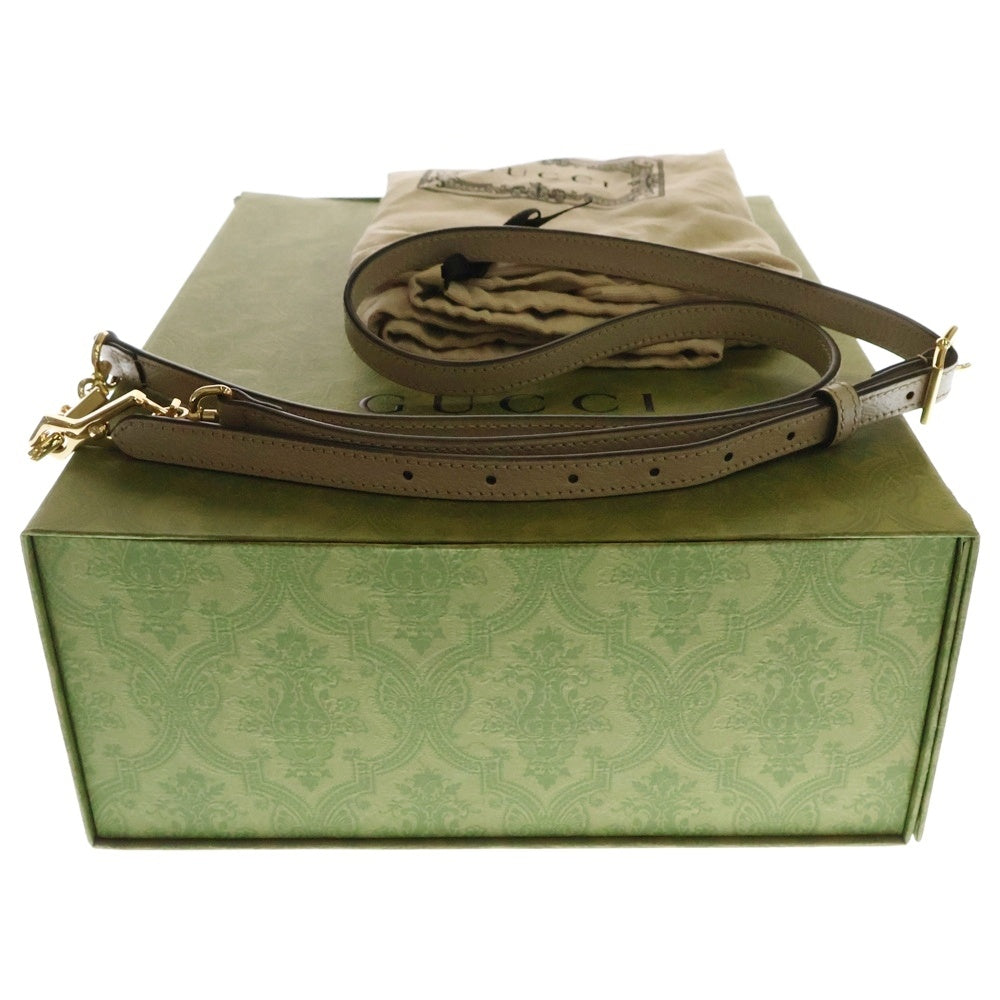 GUCCI(グッチ) GGスプリーム オフィディア スモール 2WAYバック ハンドバッグ ショルダーバッグ ゴールド金具 ベージュ×ホワイト レザー 547511