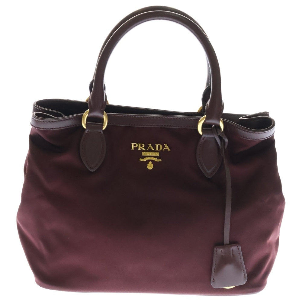 PRADA(プラダ) テスート 2WAY ハンドバッグ ショルダーバッグ レッド ナイロン