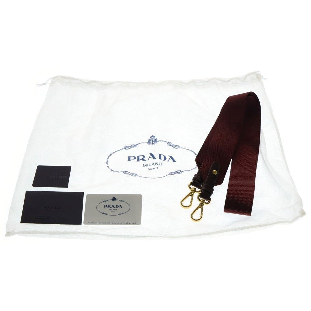 PRADA(プラダ) テスート 2WAY ハンドバッグ ショルダーバッグ レッド ナイロン