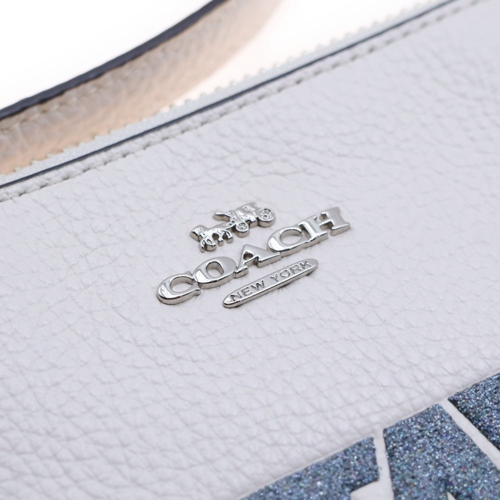 COACH(コーチ) スターウォーズコラボ セカンドバッグ ポーチ ケース ホワイト レザー シルバー金具 F89166