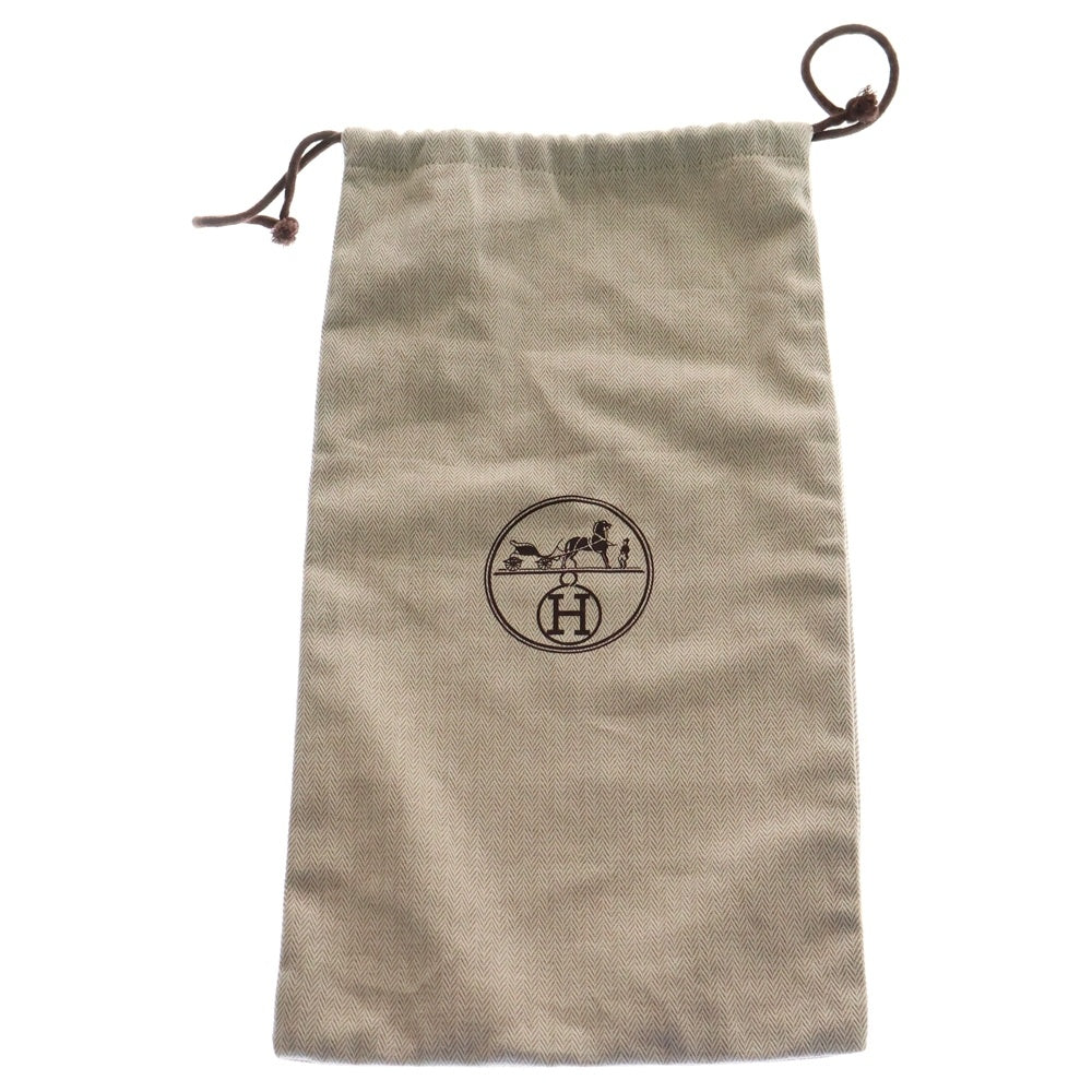 HERMES(エルメス) パンチングレザー レースアップ ローカットシューズ ブラック レディース