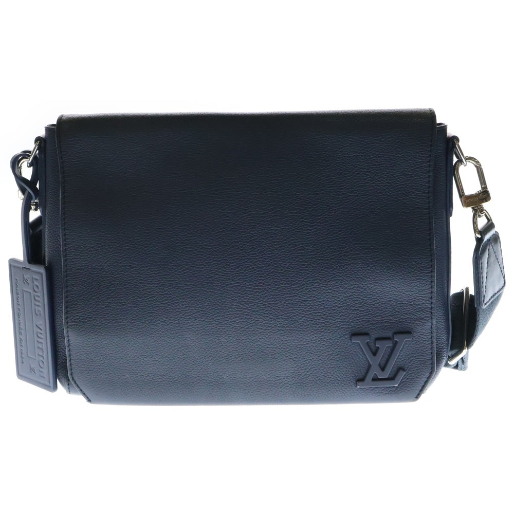 LOUIS VUITTON(ルイヴィトン) タイガ LV アエログラム ニュー メッセンジャーバッグ ショルダーバッグ ブルー シルバー金具 レザー M59327