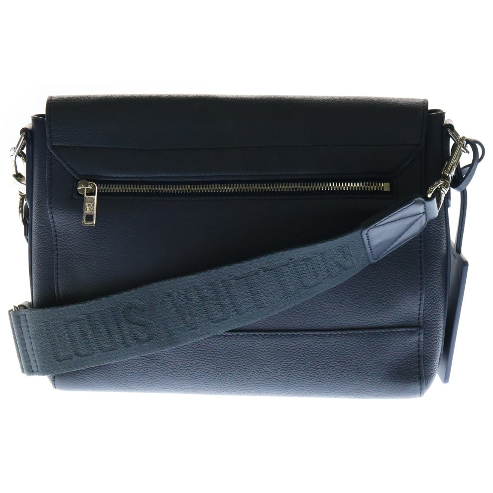 LOUIS VUITTON(ルイヴィトン) タイガ LV アエログラム ニュー メッセンジャーバッグ ショルダーバッグ ブルー シルバー金具 レザー M59327