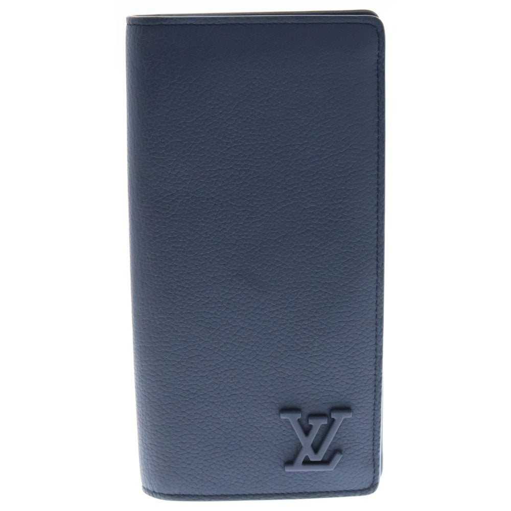 LOUIS VUITTON(ルイヴィトン) ポルトフォイユ・ブラザNM ロングウォレット 長財布 カードケース レザー ネイビー M81810