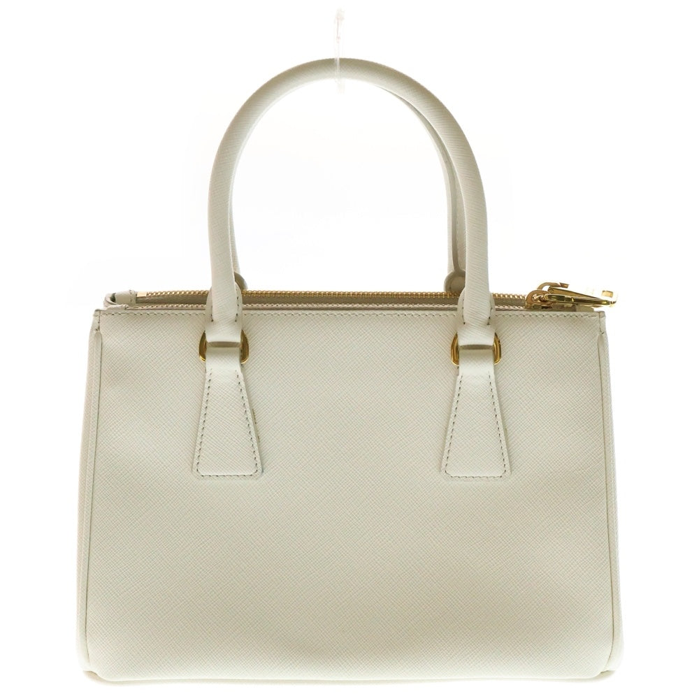 PRADA(プラダ) ガレリア サフィアーノ スモール 2wayハンドバッグ ショルダーバッグ ホワイト レザー 1BA896