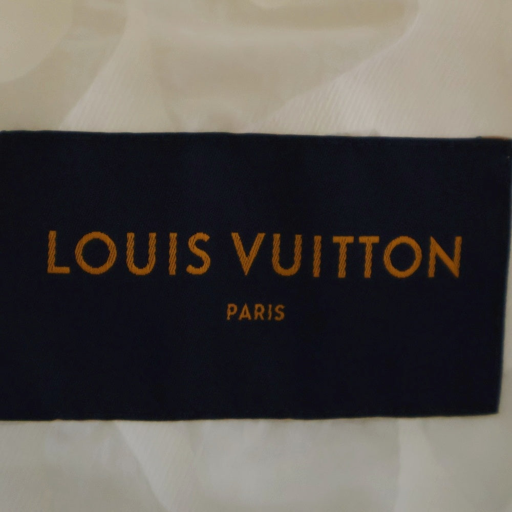 LOUIS VUITTON(ルイヴィトン) 23SS ナイロン コットン ロゴ総柄 パッカブル ライト ジップアップ フーデッドジャケット パーカー ホワイト RM231M TC1 HOB01W