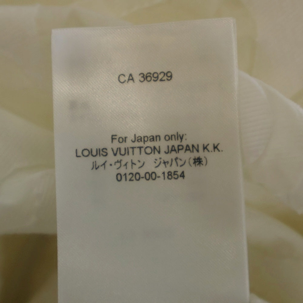 LOUIS VUITTON(ルイヴィトン) 23SS ナイロン コットン ロゴ総柄 パッカブル ライト ジップアップ フーデッドジャケット パーカー ホワイト RM231M TC1 HOB01W