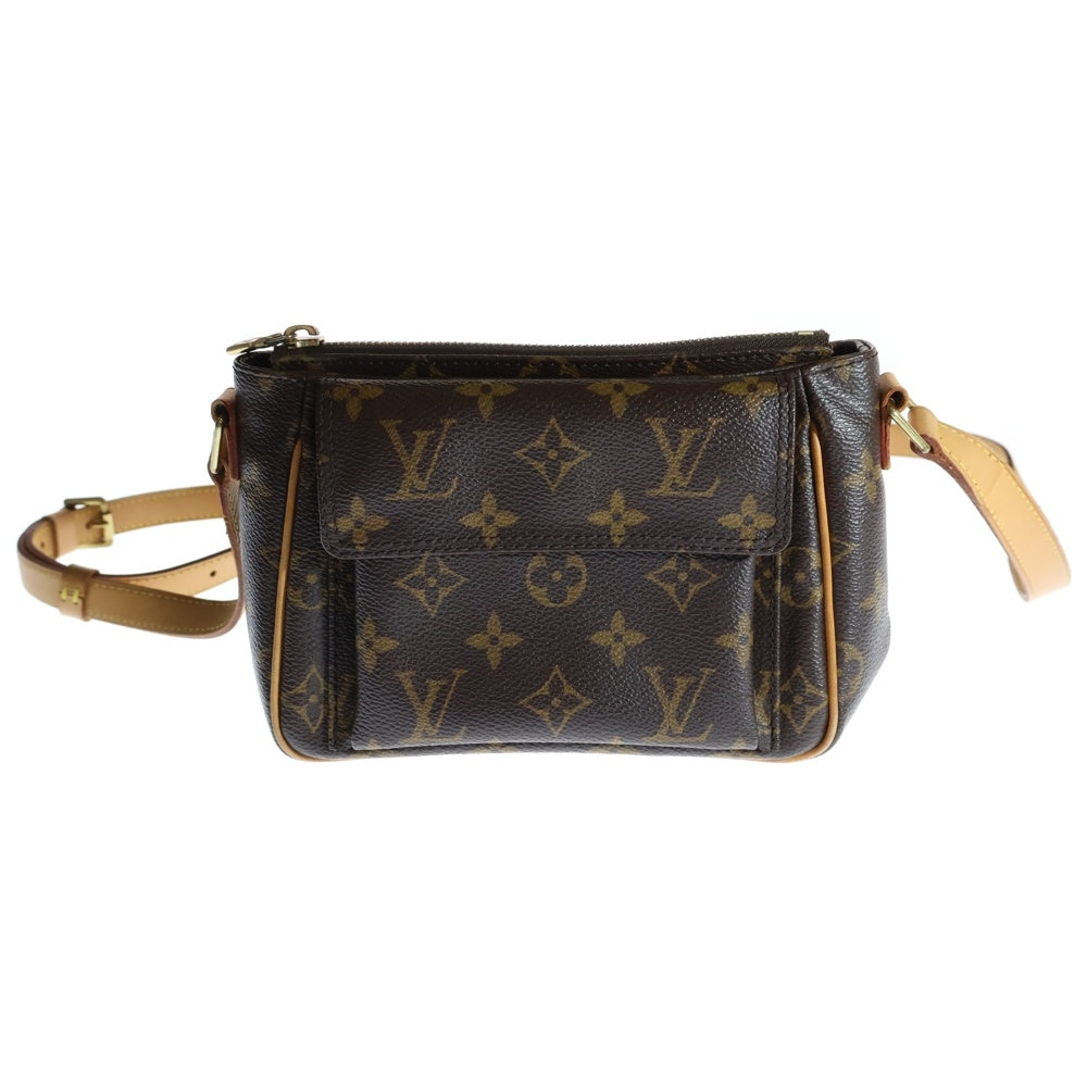 LOUIS VUITTON(ルイヴィトン) ヴィバシテPM モノグラム PVC レザー ショルダーバッグ ゴールド金具 ブラウン M51165