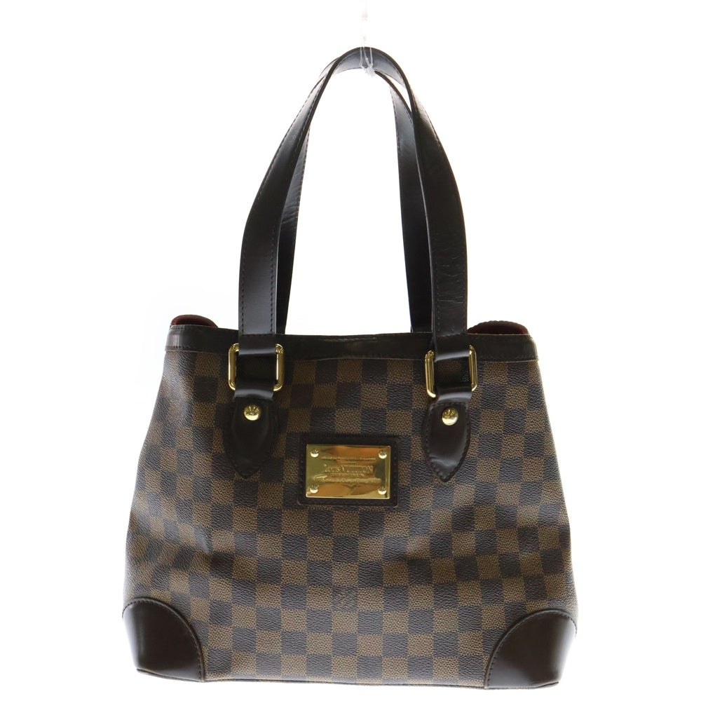 LOUIS VUITTON(ルイヴィトン) ダミエ ハムステッドPM ハンドバッグ トートバッグ ブラウン ゴールド金具 レザー×PVC N51205