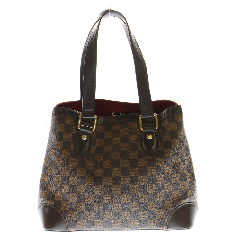 LOUIS VUITTON(ルイヴィトン) ダミエ ハムステッドPM ハンドバッグ トートバッグ ブラウン ゴールド金具 レザー×PVC N51205