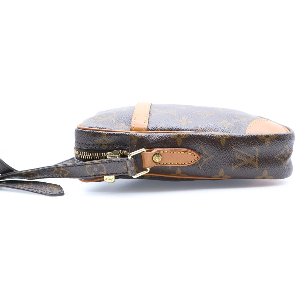 LOUIS VUITTON(ルイヴィトン) モノグラム ダヌーブ レザーショルダーバッグ ブラウン ゴールド金具 M45266