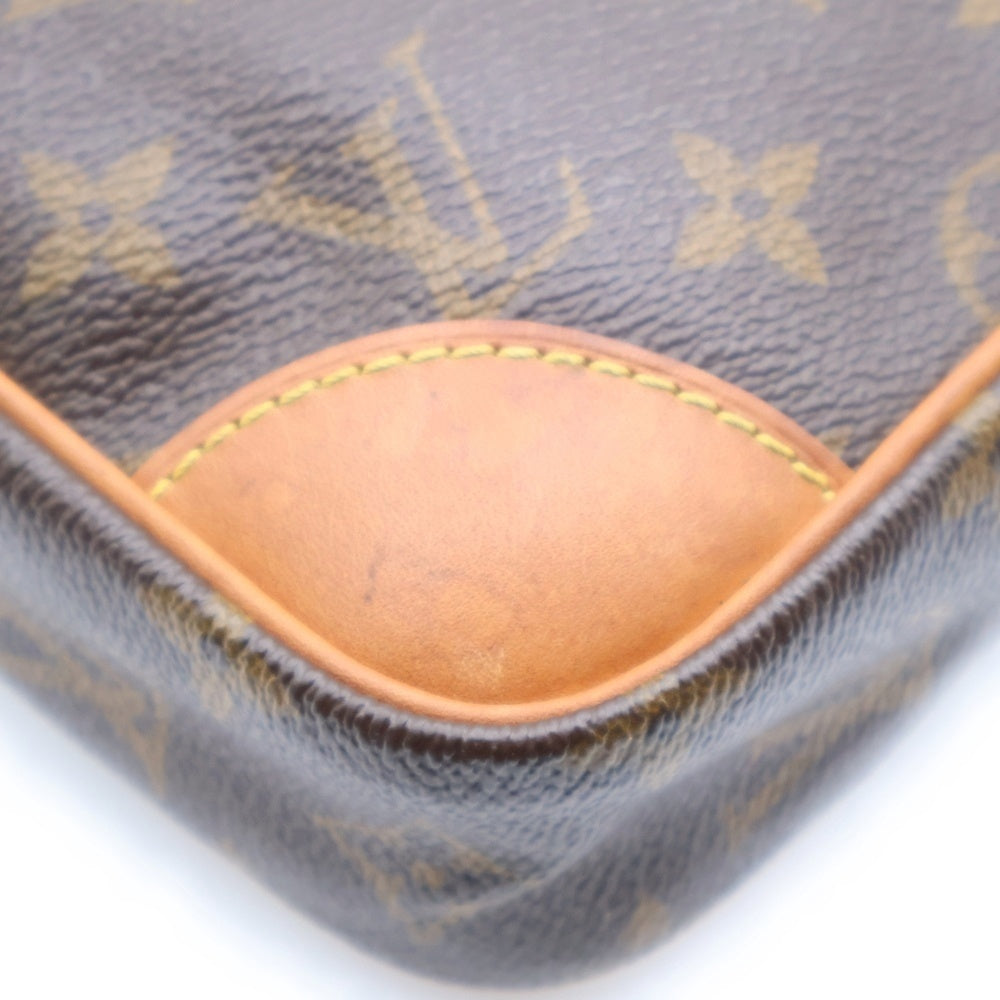 LOUIS VUITTON(ルイヴィトン) モノグラム ダヌーブ レザーショルダーバッグ ブラウン ゴールド金具 M45266
