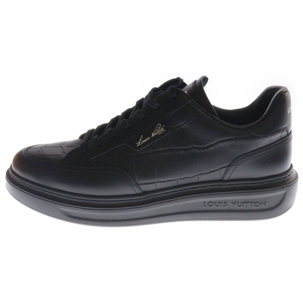 LOUIS VUITTON(ルイヴィトン) 25SS LVビバリーヒルズ スニーカー ブラック レザー 型押し メンズ 1ADFWE