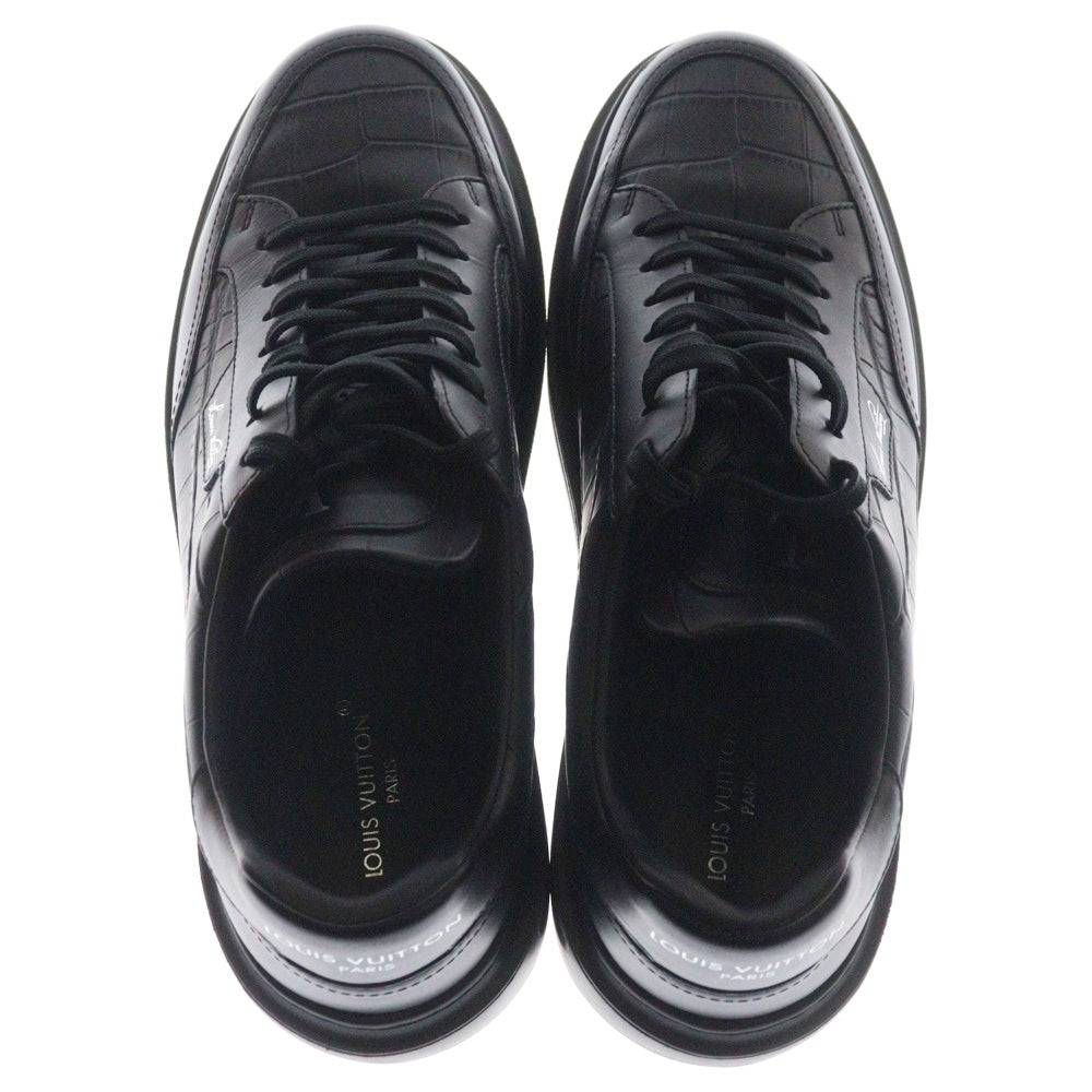 LOUIS VUITTON(ルイヴィトン) 25SS LVビバリーヒルズ スニーカー ブラック レザー 型押し メンズ 1ADFWE
