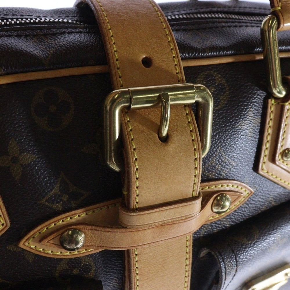 LOUIS VUITTON(ルイヴィトン) モノグラム マンハッタンGM ハンドバッグ ブラウン PVCレザー M40025