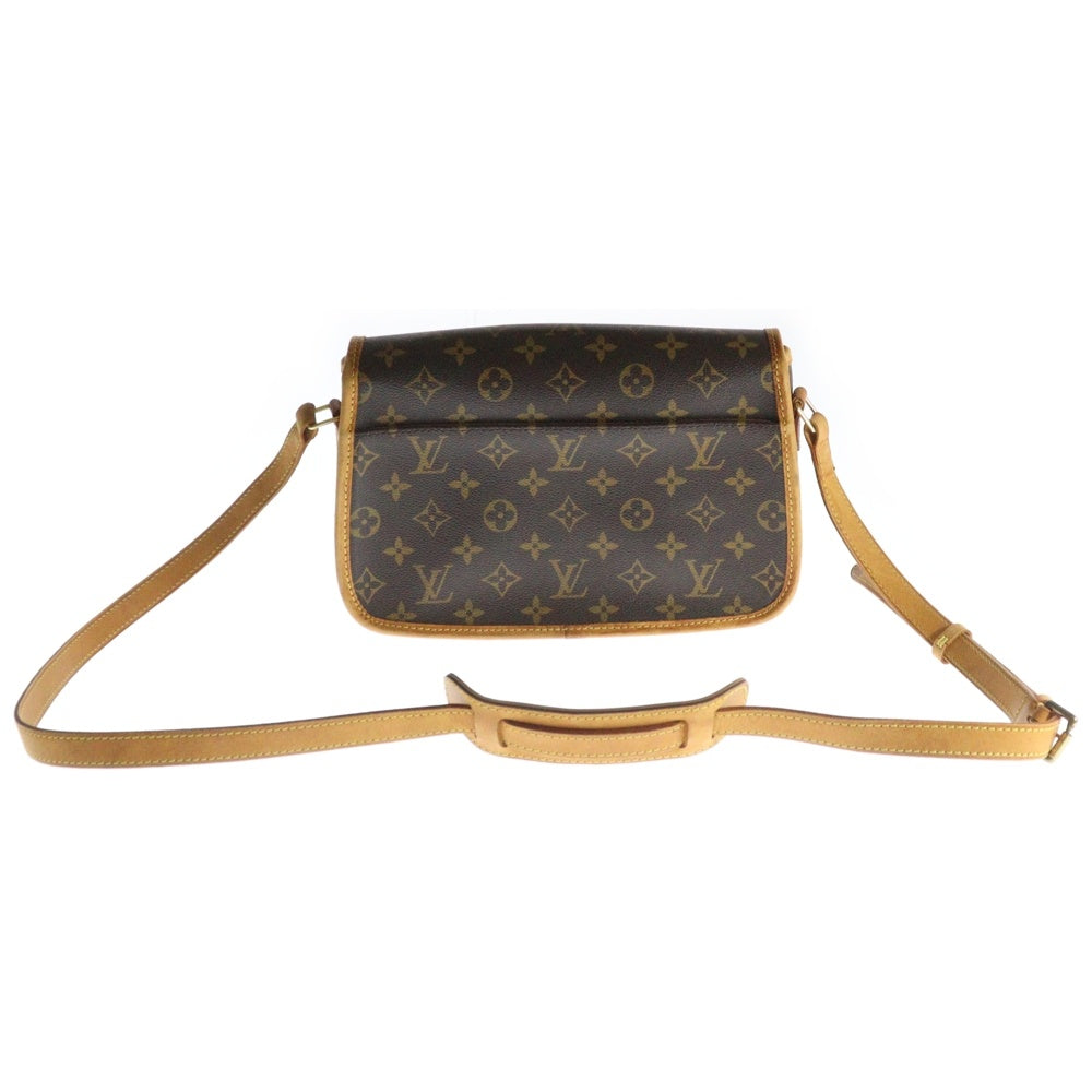 LOUIS VUITTON(ルイヴィトン) モノグラム ソローニュ ショルダーバッグ ブラウン ゴールド金具 レザー×PVC M42250