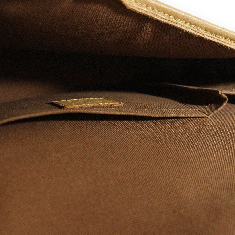 LOUIS VUITTON(ルイヴィトン) モノグラム ソローニュ ショルダーバッグ ブラウン ゴールド金具 レザー×PVC M42250