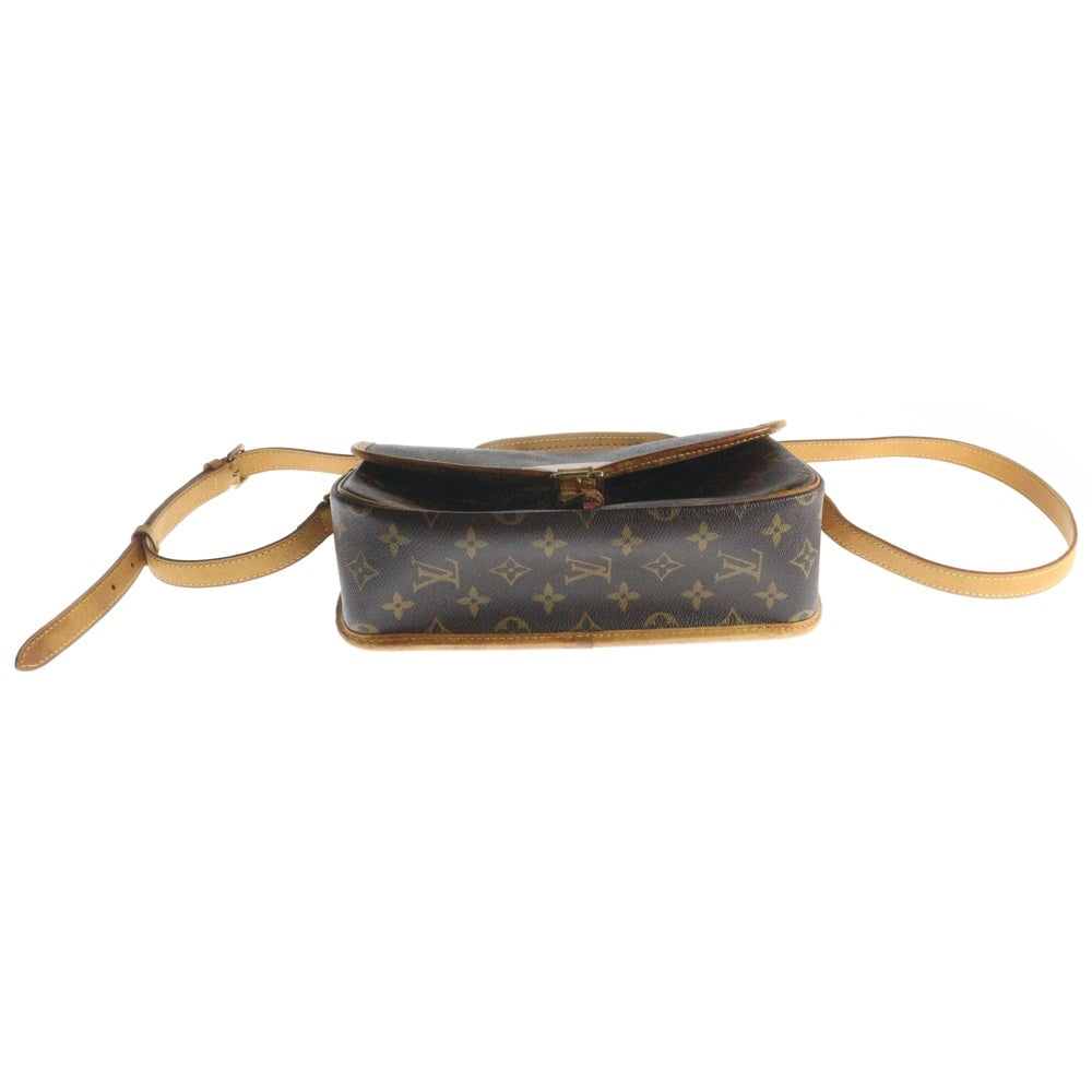 LOUIS VUITTON(ルイヴィトン) モノグラム ソローニュ ショルダーバッグ ブラウン ゴールド金具 レザー×PVC M42250