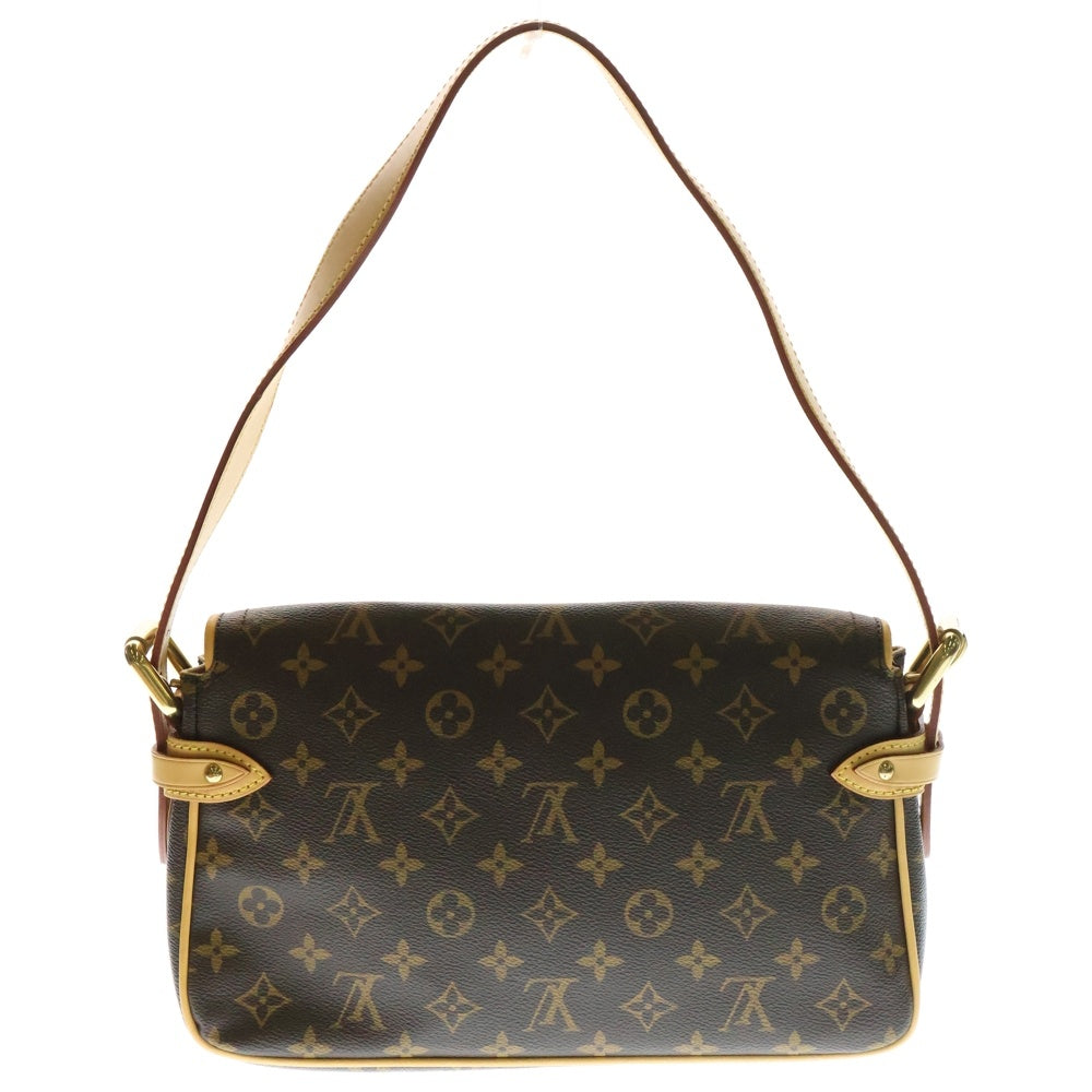 LOUIS VUITTON(ルイヴィトン) モノグラム ハドソンPM ショルダーバッグ ブラウン レザー×PVC ゴールド金具 M40027