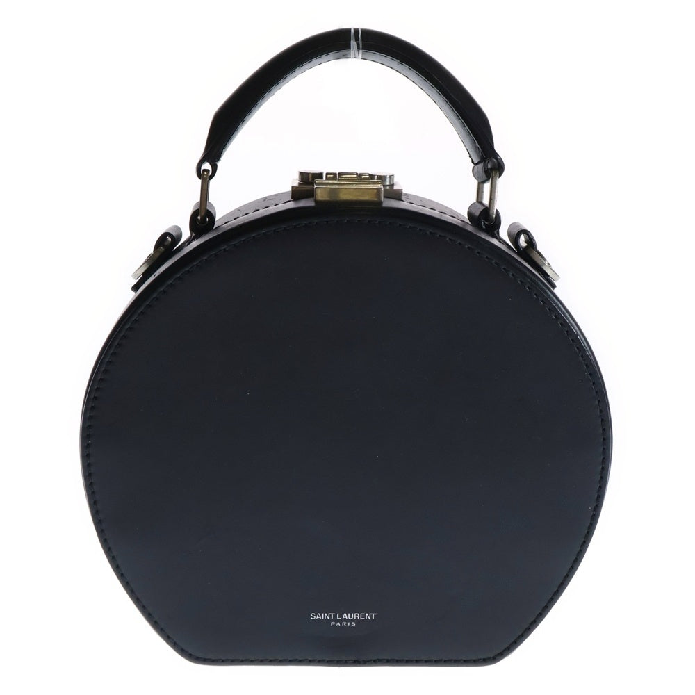 SAINT LAURENT PARIS(サンローランパリ) ミカボックス ハンドバッグ ミニバッグ ブラック シルバー金具 レザー 516858