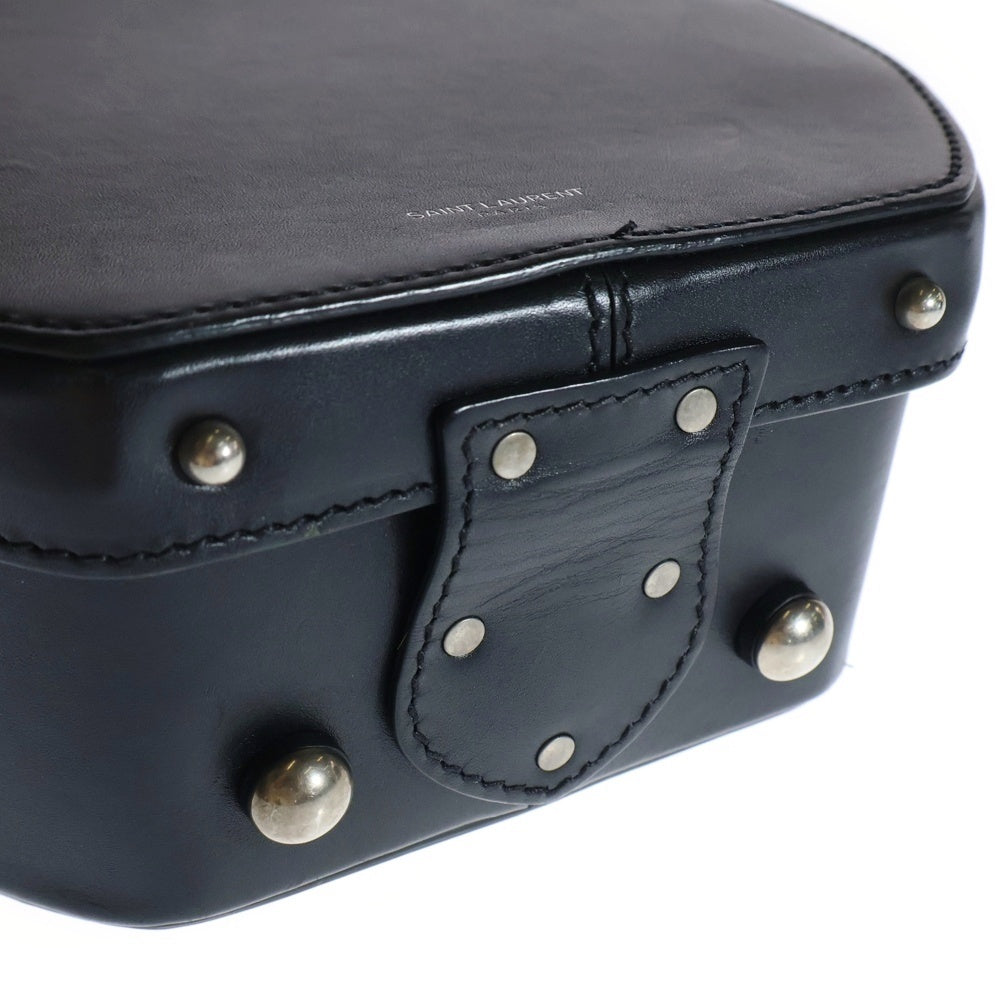 SAINT LAURENT PARIS(サンローランパリ) ミカボックス ハンドバッグ ミニバッグ ブラック シルバー金具 レザー 516858