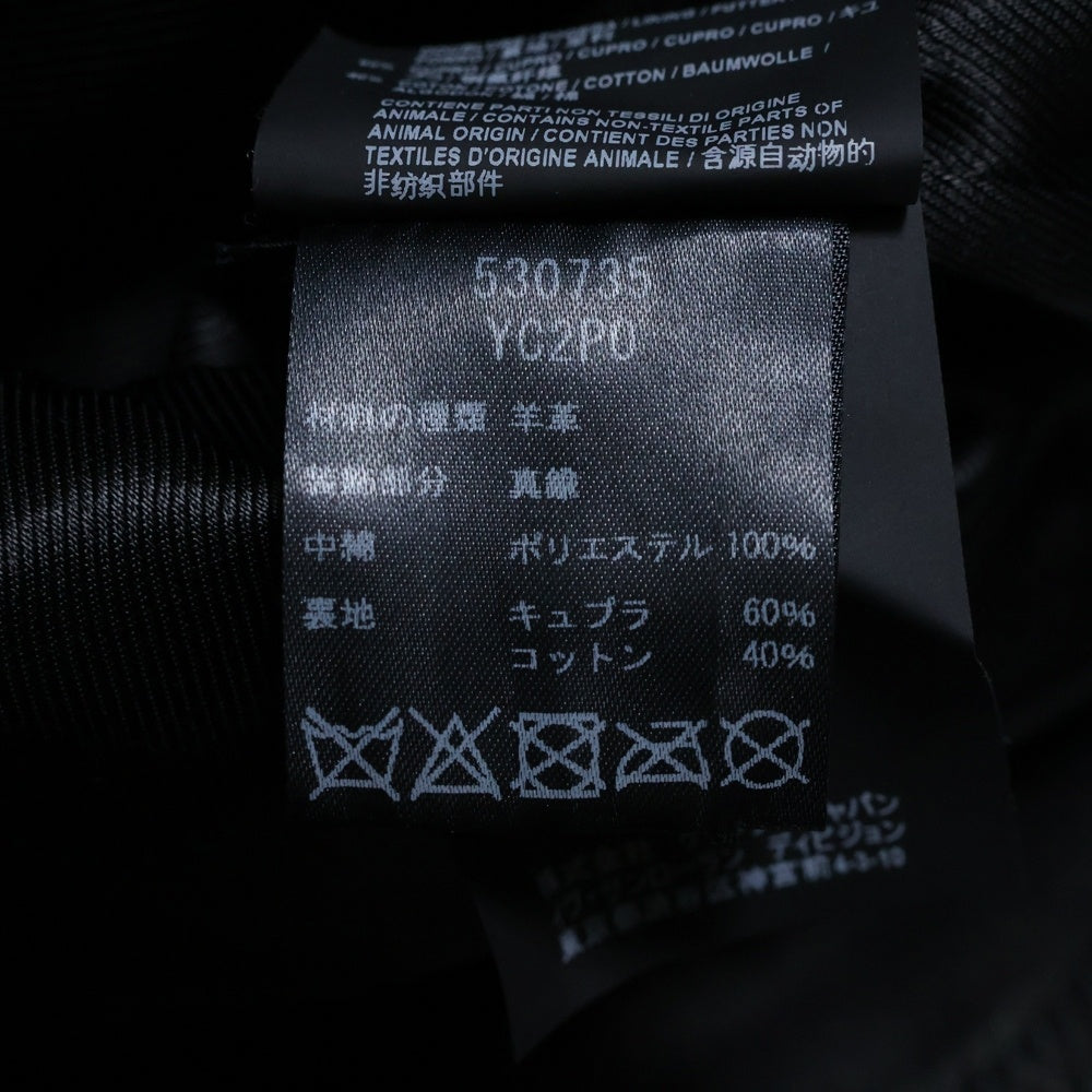 SAINT LAURENT PARIS(サンローランパリ) 18AW マルチピンバッジ スタッズ モーターサイクル ラムスキン レザー ライダースジャケット ブラック レディース 530735