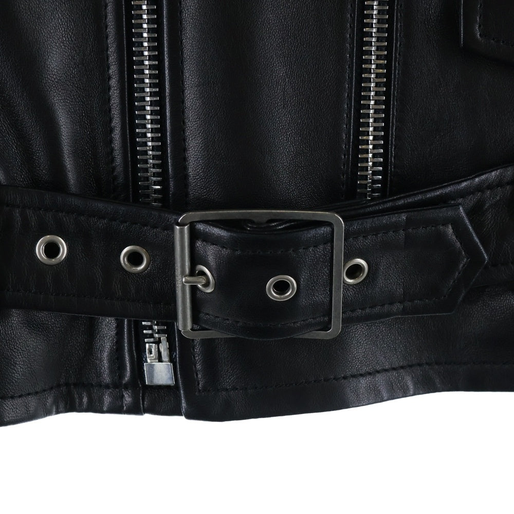 SAINT LAURENT PARIS(サンローランパリ) 16AW L17 クラシック モーターサイクル ラムスキン レザー ダブルライダースジャケット ブラック レディース 334810