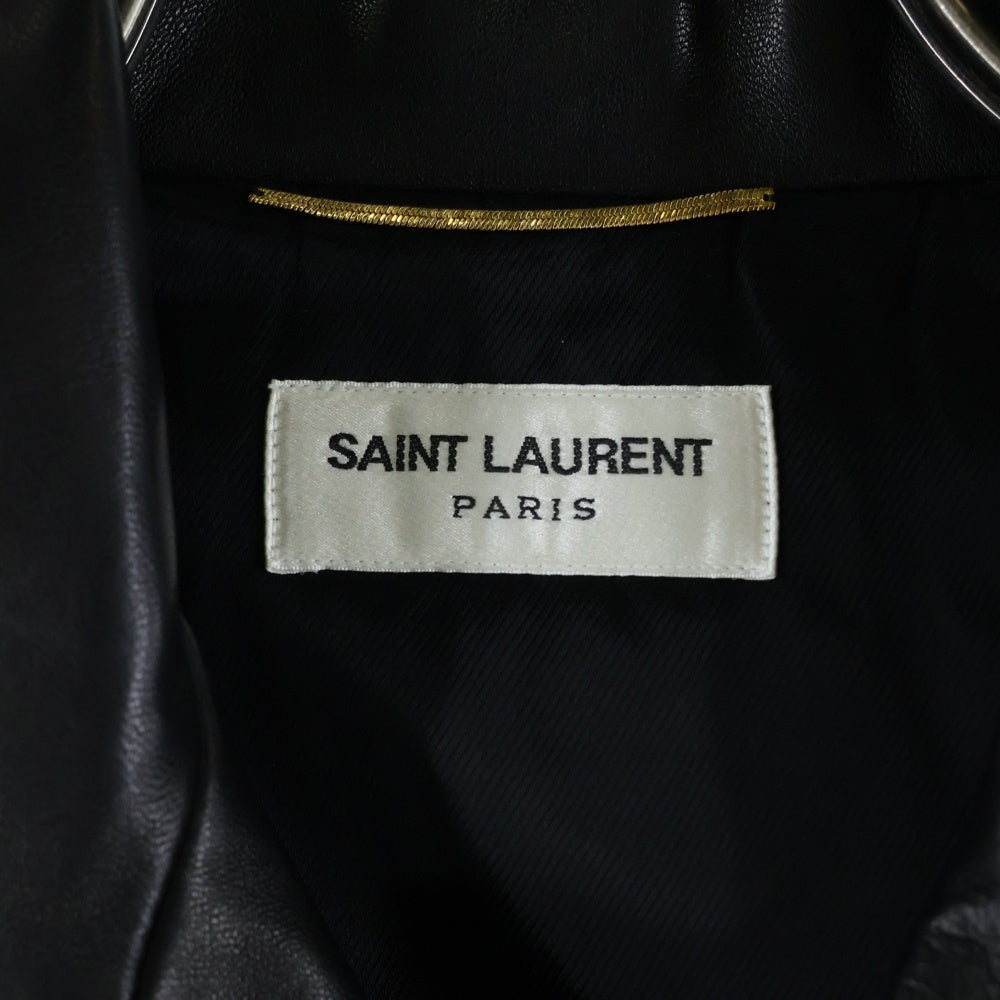 SAINT LAURENT PARIS(サンローランパリ) 16AW L17 クラシック モーターサイクル ラムスキン レザー ダブルライダースジャケット ブラック レディース 334810