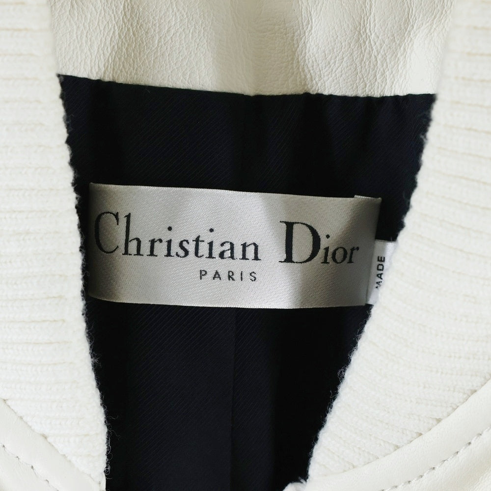 DIOR(ディオール) 18SS ×Niki de Saint Phalle ニキ ド サン ファル ドラゴンモチーフ バックプリント ジップアップ ジャケット ブルゾン ホワイト レディース 415V33AL075