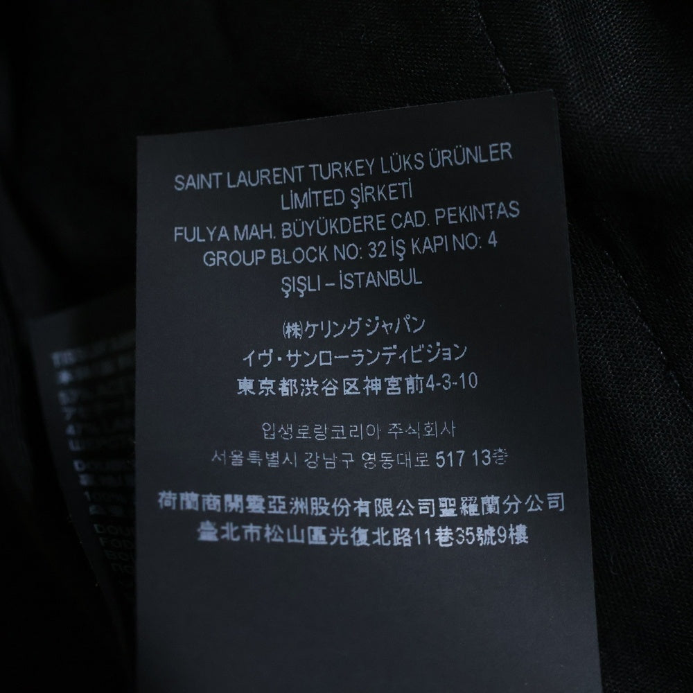 SAINT LAURENT PARIS(サンローランパリ) 23SS アセテート ウール ノータックスラックスパンツ トラウザーズ ブラック 774421