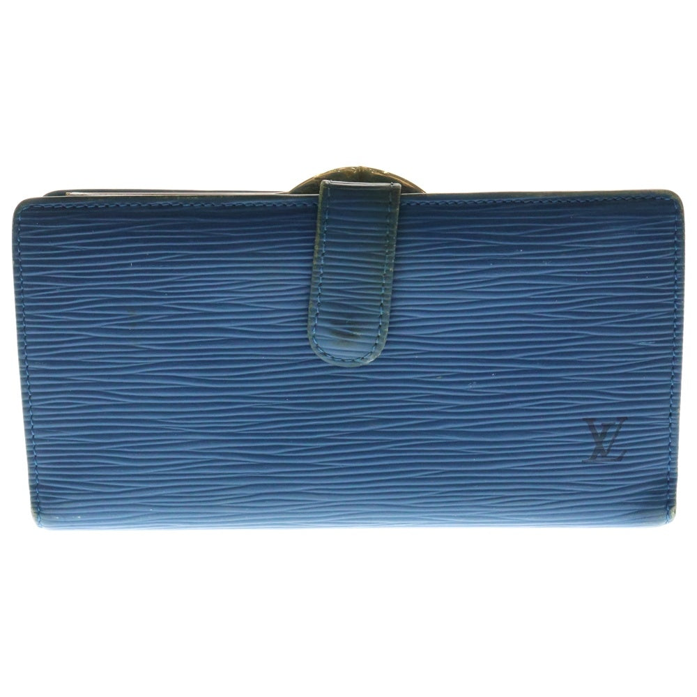 LOUIS VUITTON(ルイヴィトン) エピ コンチネンタル ヴィエノワ ガマ口 レザーロングウォレット 長財布 ブルー M63255